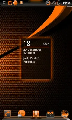 GOWidget SunsetOrangeICS Theme by TeamCarbon android App screenshot 1