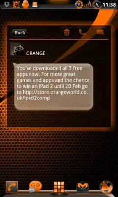 GOWidget SunsetOrangeICS Theme by TeamCarbon android App screenshot 2