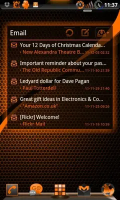 GOWidget SunsetOrangeICS Theme by TeamCarbon android App screenshot 4