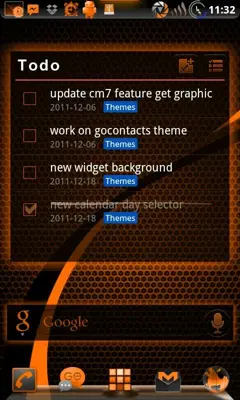 GOWidget SunsetOrangeICS Theme by TeamCarbon android App screenshot 6